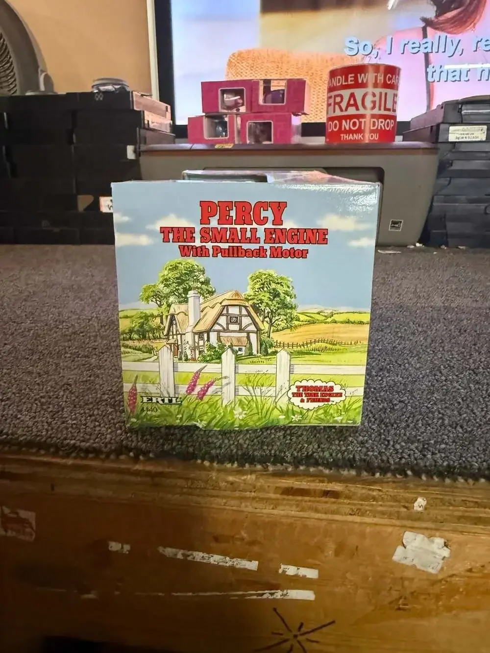 Vintage Ertl Shining Time Station Percy The Small Engine With Pullback Motor Die